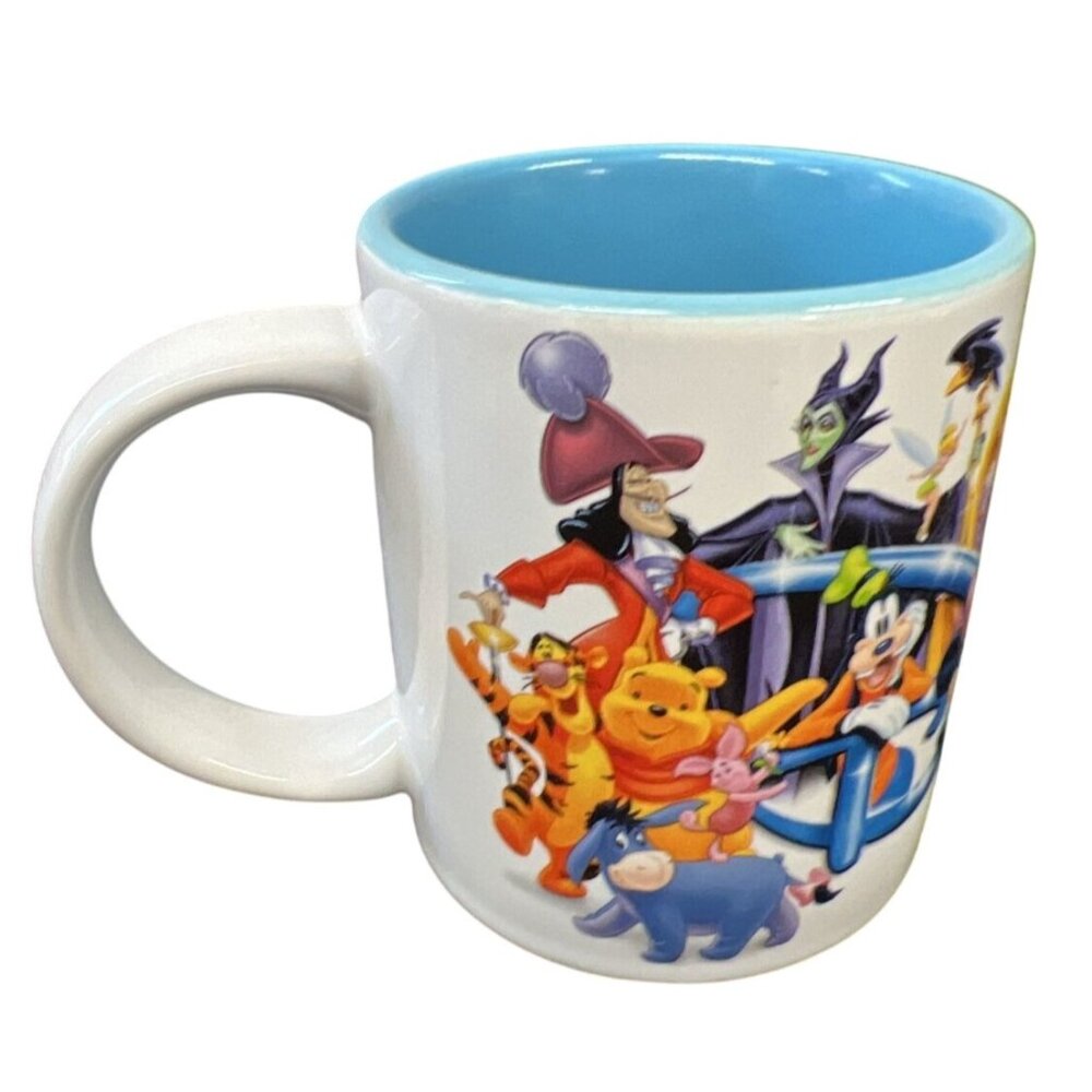 Disney Jerry Leigh Mug Classic Characters & Villains White w/ Blue Interior - Picture 3 of 7